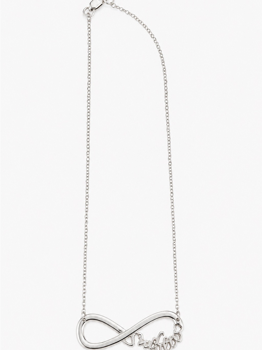 Silver Infinity SWIFTIE Script Pendant Necklace - Women’s Jewelry